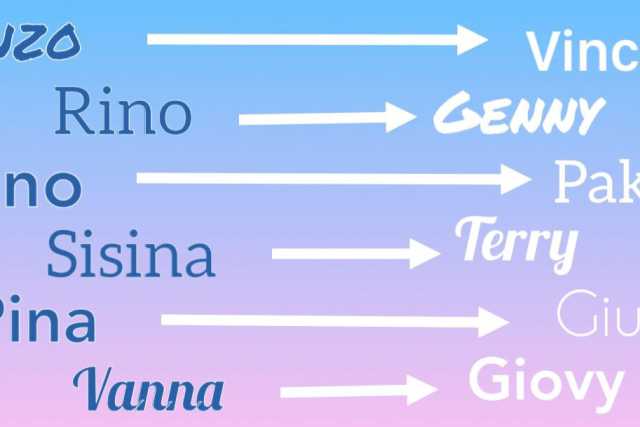 Da Enzo a Vincy, da Pina a Giusy: come e perch� sono cambiati i diminutivi dei nomi italiani